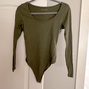 Abercrombie & Fitch Olive Green Bodysuit